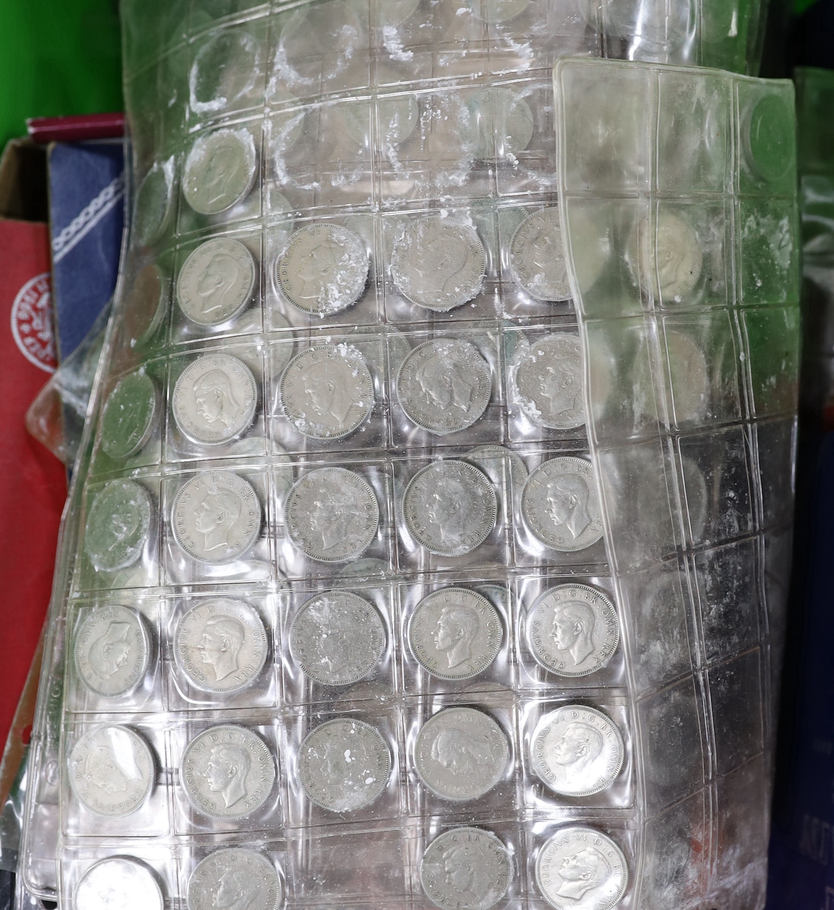 Commonwealth coins and George V to QEII coins including commemorative crowns etc, one box